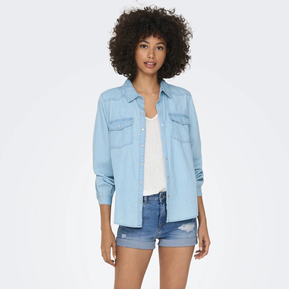 Washed Denim Shorts - Image 3